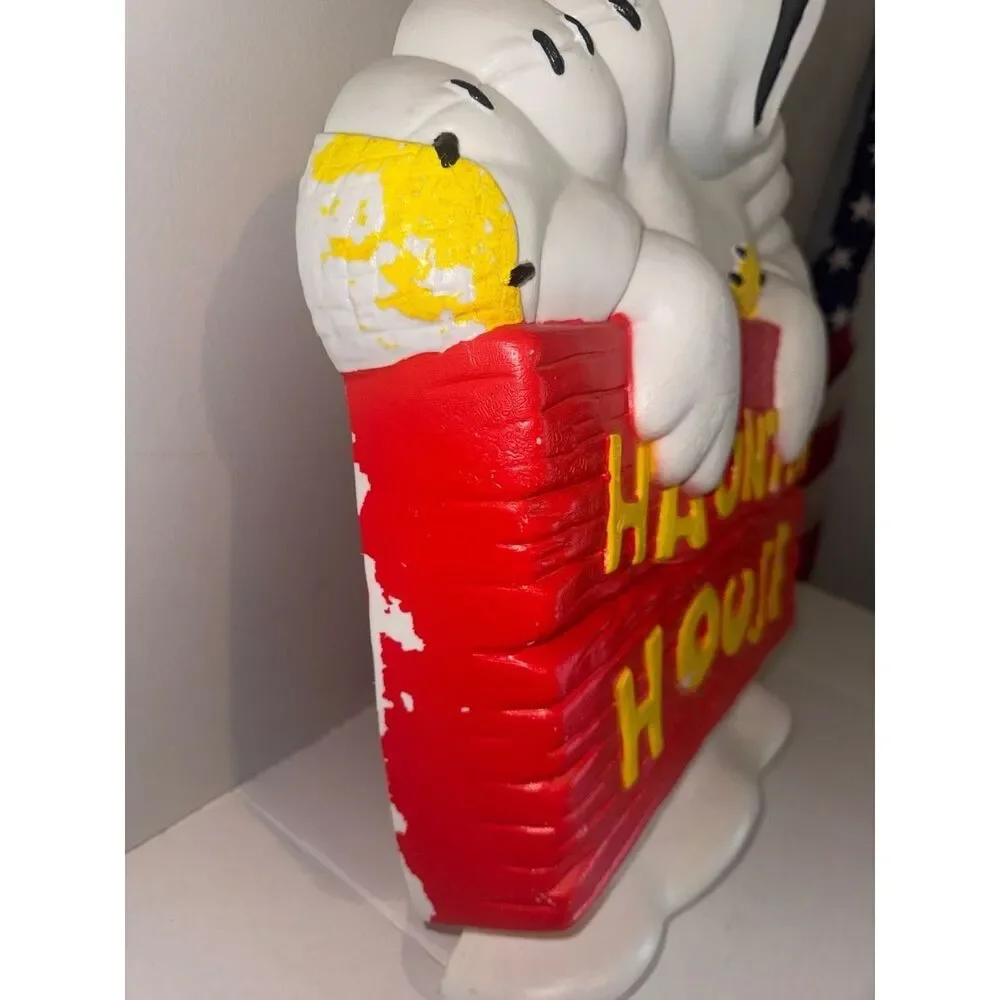 Vintage haunted house ghost AS IS Halloween sign hang up